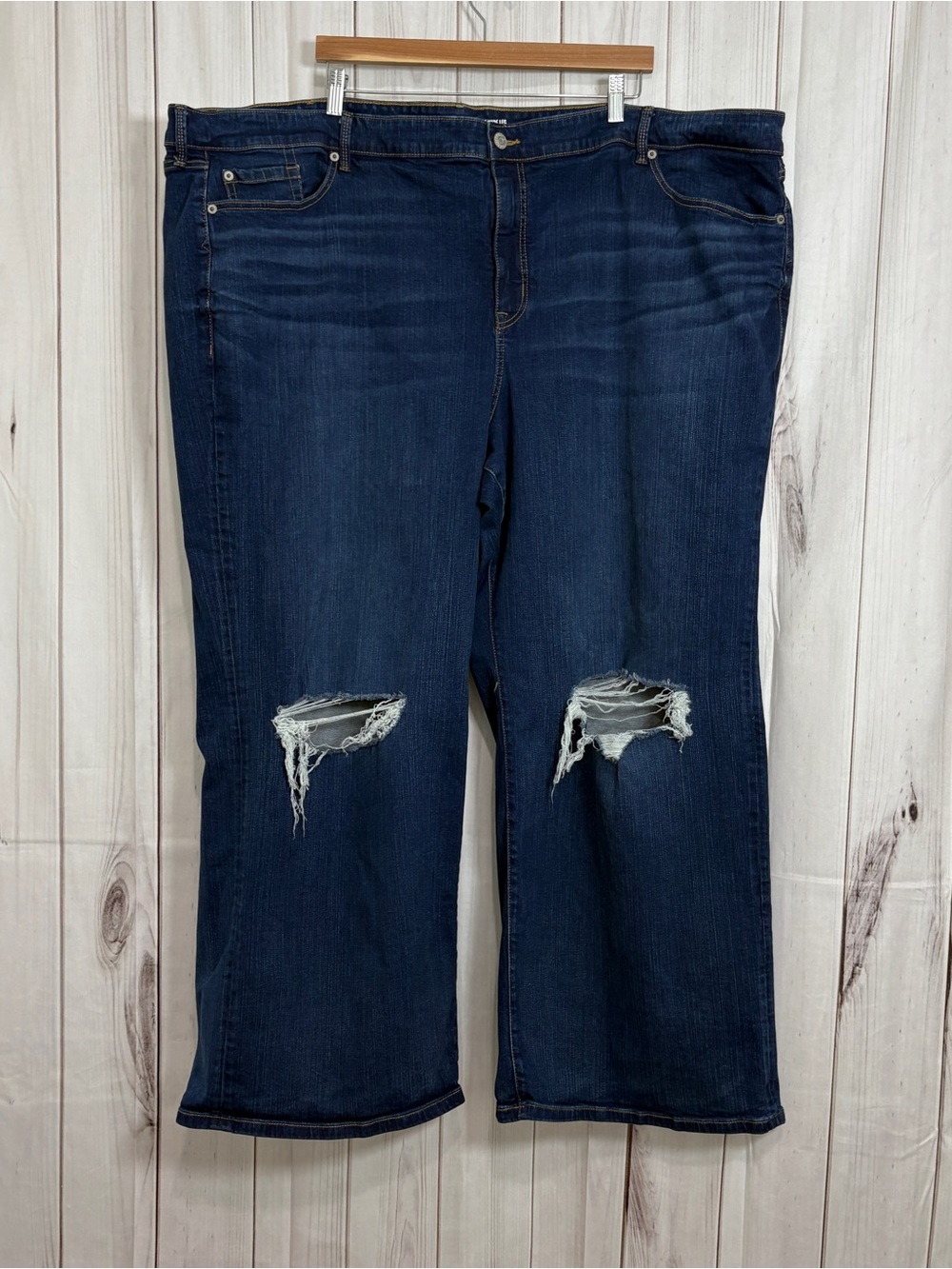 Torrid Perfect Wide Vintage Distressed Stretch Jeans